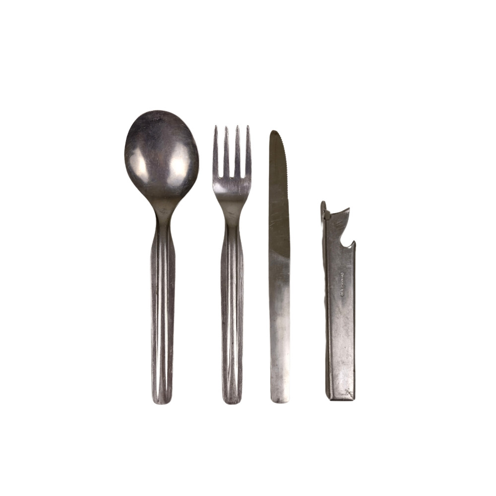 detail Bundeswehr Army Folding Cutlery - used