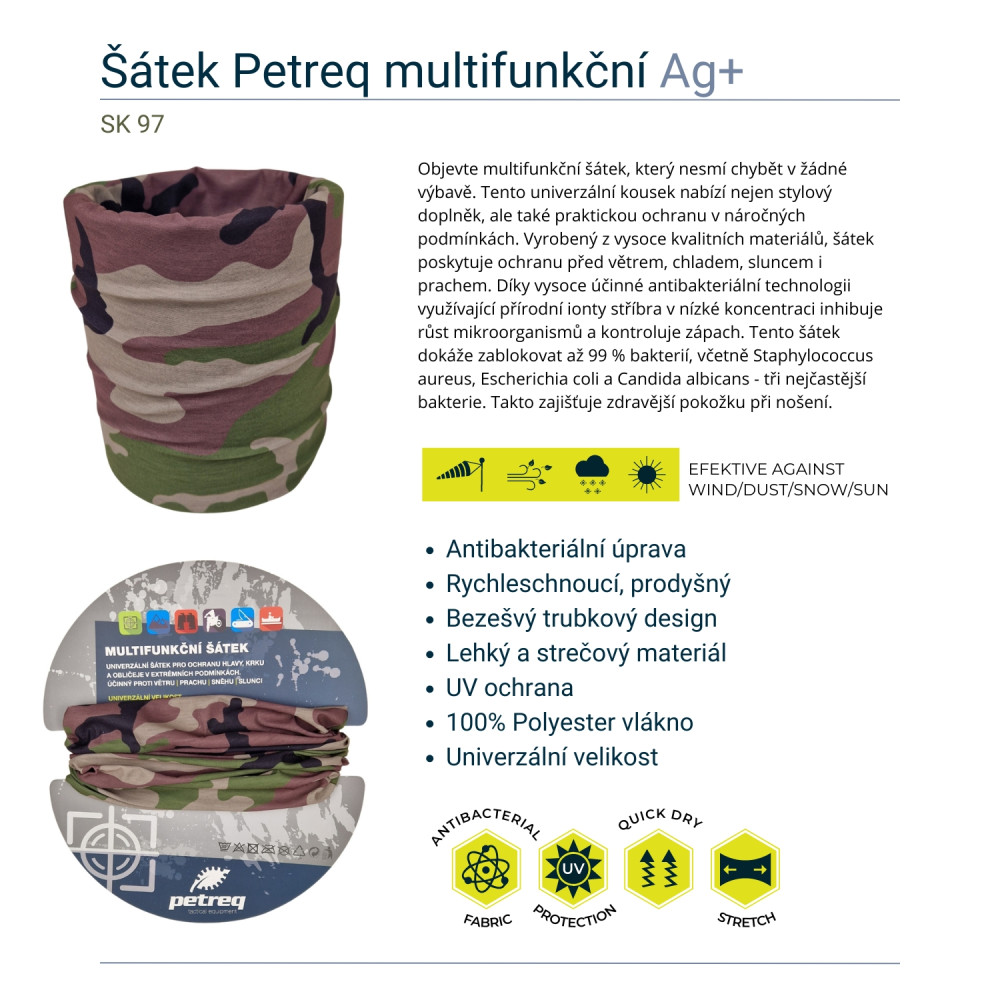 detail Petreq Multifunction Scarf Ag+ SK 97 - new