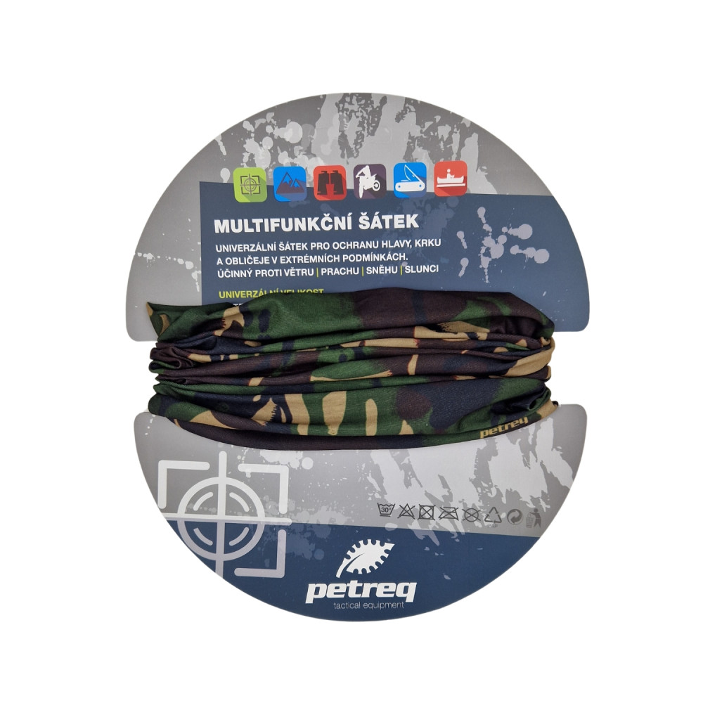 detail Petreq Multifunction Scarf Ag+ GB DPM Woodland - new