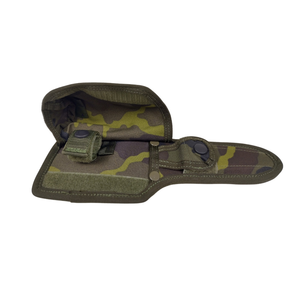 detail Czech Army Sheath for UTON knife with flip MNS 2000 - M95 camo - unused