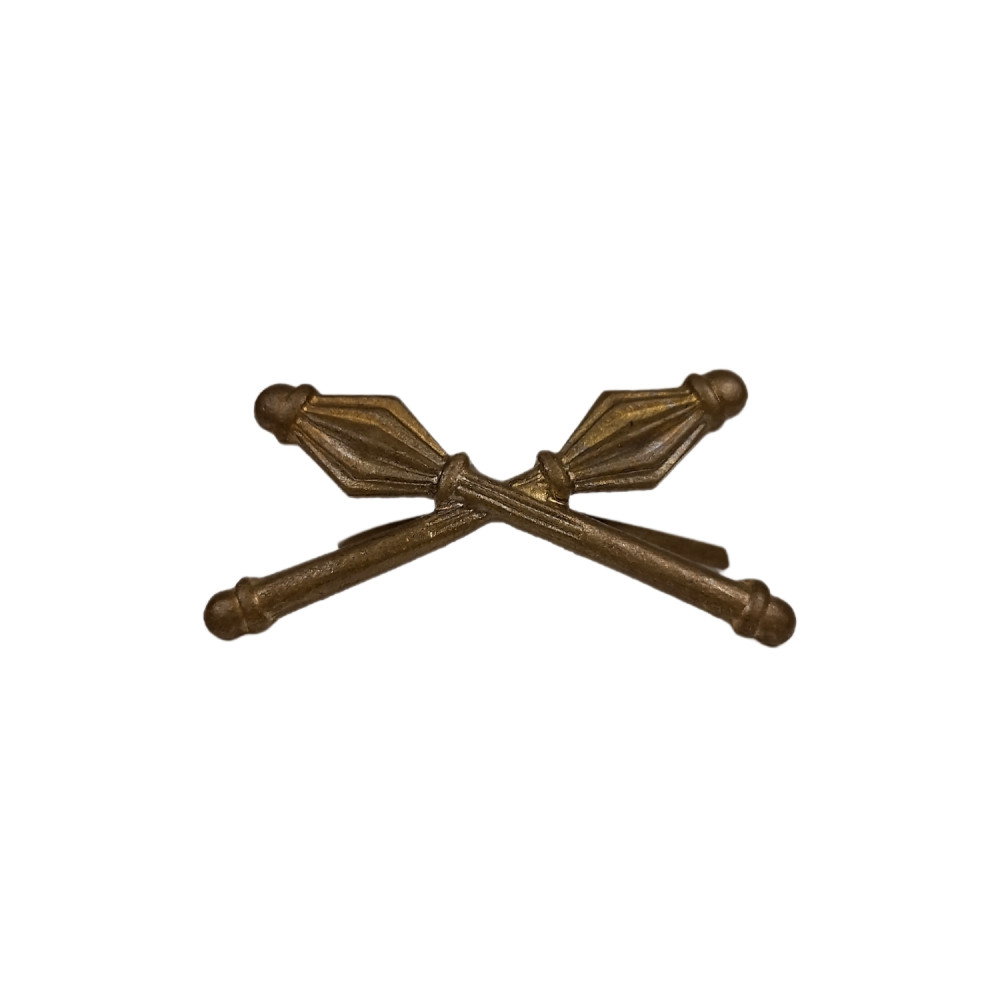 detail Czechoslovakian Army Badge Mace Bronze - 10pcs - unused