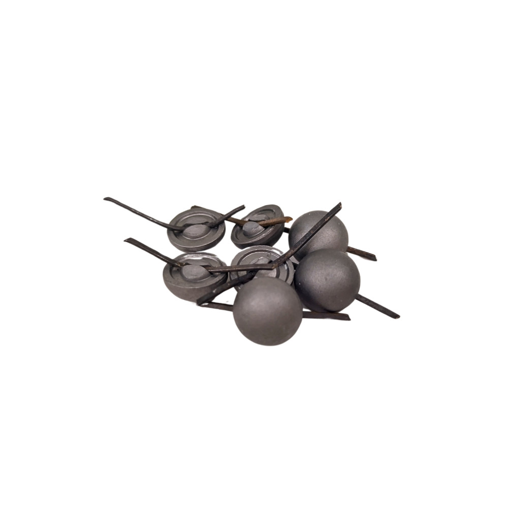 detail Czechoslovakian Army Badge Rank Button 12mm - Grey - unused