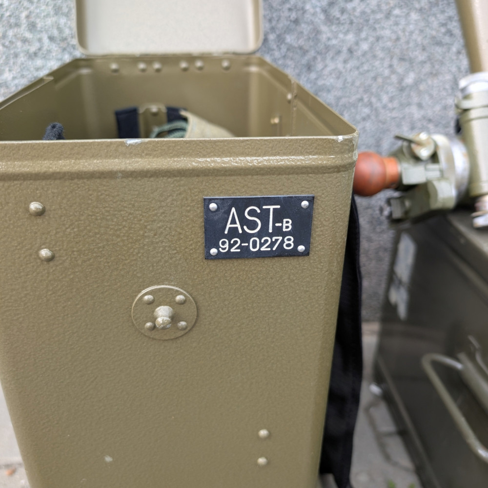 detail Czechoslovakian Army Military Artillery Stereoscopic Trench Periscope AST-B vz. 53 (10×45) with Tripod - unused