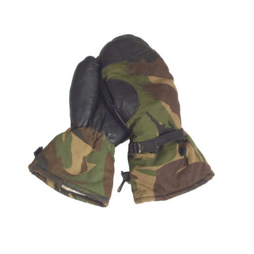 Winter Gloves with Leather DUTCH Army - DPM woodland - used