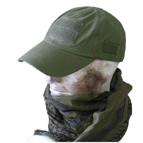 Baseball Cap with Velcro Panels - Oliv - new