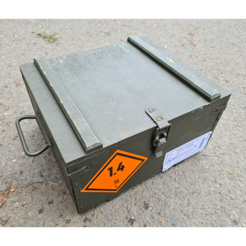 Czech Ammo Wooden Box Sell & Bell 9mm - used, top condition