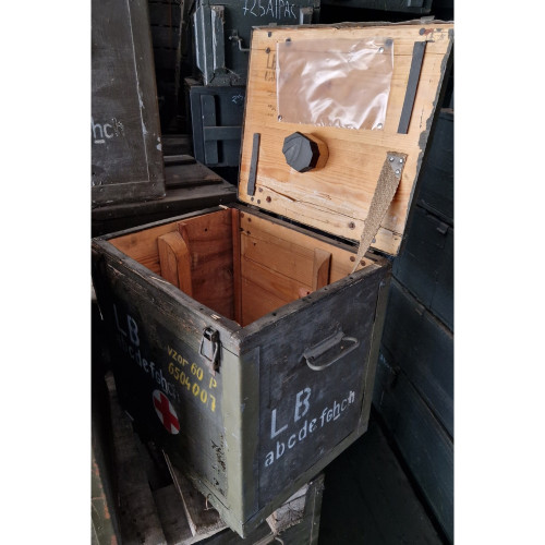 Czech Army Wooden Medical Box type LB  - used