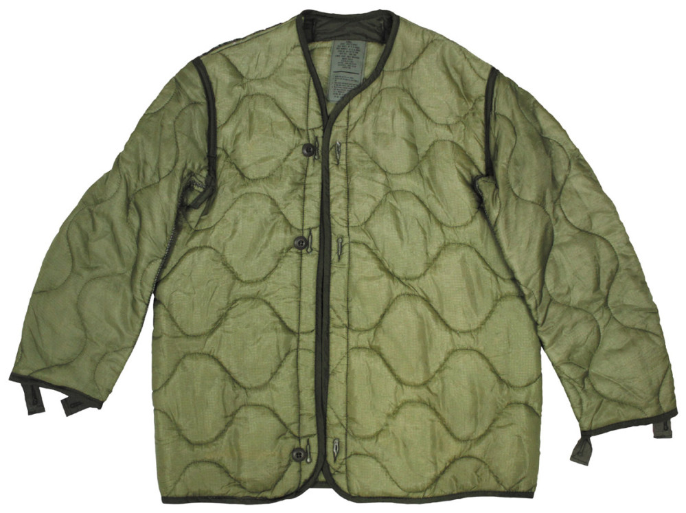 detail US Army Winter Liner for Jacket M65 - oliv